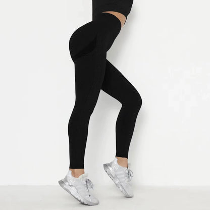 Fitness Women Sport Seamless Leggings High Waist Elastic Solid Yoga Leggings Gym Jogging Quick Dry Push up Slim Pants Female